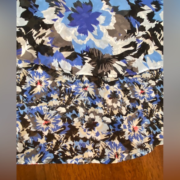 Lane Bryant sleeveless tank blue/black/white print size 18 - Picture 4 of 6